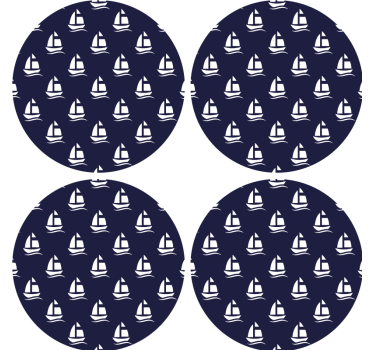 Dessous de verre bière motif voilier nautique - TenStickers