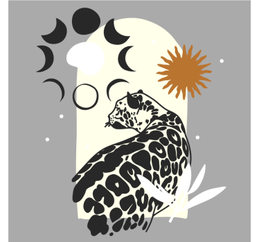 Dessous de verre geek silhouette de léopard élégant - TenStickers