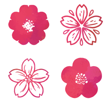 Dessous de verre moderne Éléments floraux roses - TenStickers