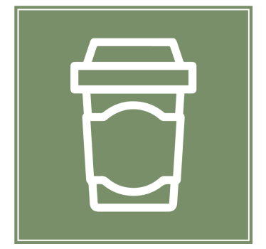 Dessous de verre moderne illustration tasse à café - TenStickers