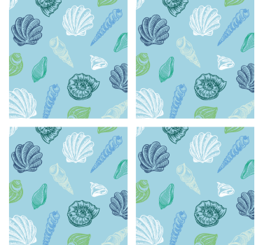 Dessous de verre motifs de coquillages - TenStickers