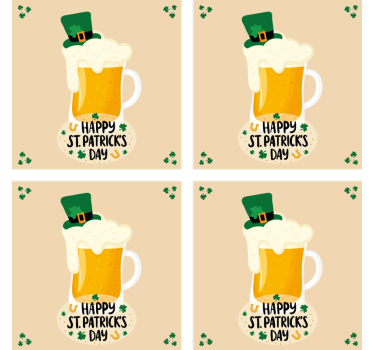 Dessous de verre bière mug de bière festif - TenStickers