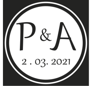 Dessous de verre personnalisable initiales monogramme - TenStickers
