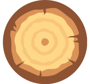 Dessous de verre bière motif tranches de bois - TenStickers