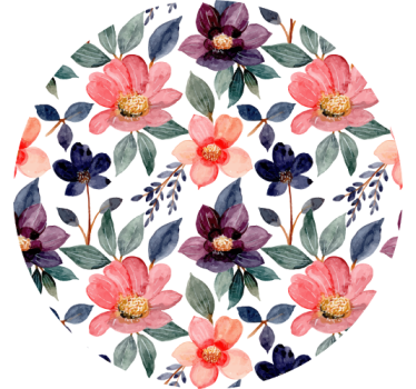 Dessous de verre geek motif floral éclaboussé - TenStickers