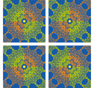 Dessous de verre carreaux motif de mandala coloré - TenStickers
