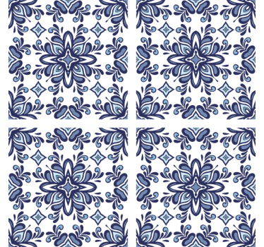 Dessous de verre forme carreaux Style marocain bleu - TenStickers