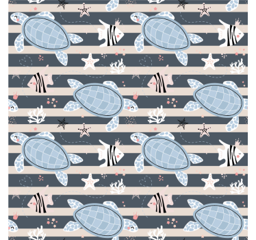 Dessous de verre vintage motif tortue - TenStickers