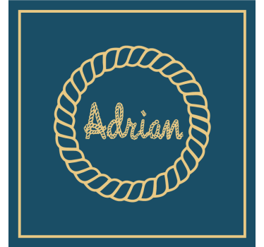 Dessous de verre personnalisable monogramme en corde - TenStickers