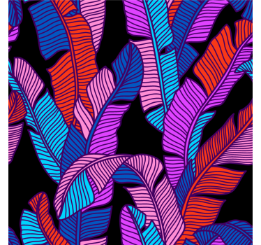 Dessous de verre motifs de feuilles vibrants - TenStickers
