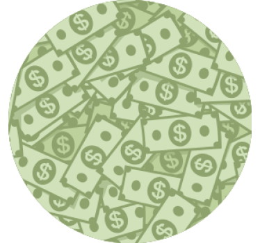 Dessous de verre moderne motif billets - TenStickers