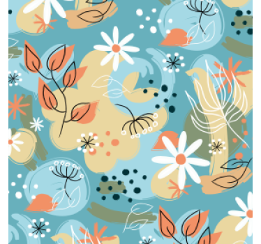 Dessous de verre moderne motif floral - TenStickers
