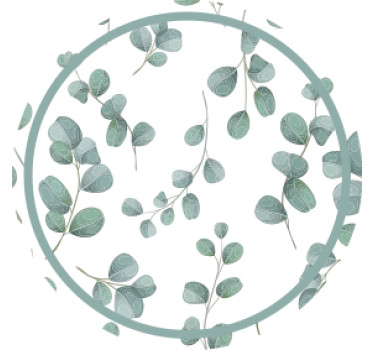 Dessous de verre motif feuilles d'eucalyptus - TenStickers
