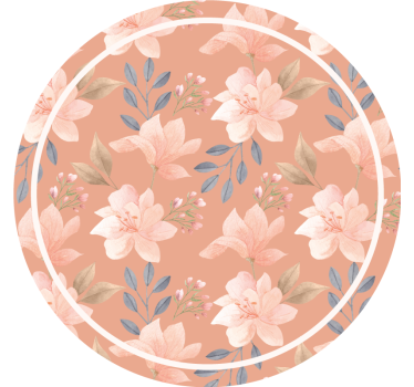 Dessous de verre moderne motif floral avec feuilles - TenStickers