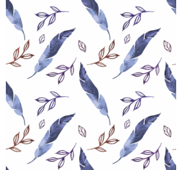 Dessous de verre motifs aquarelle feuillage - TenStickers