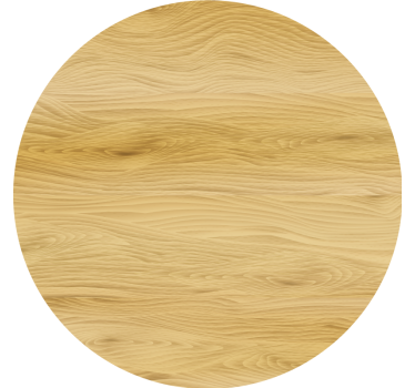Dessous de verre surface circulaire en bois naturel - TenStickers