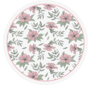 Dessous de verre rond à motif floral - TenStickers