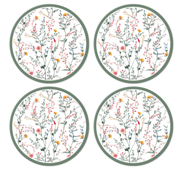 Dessous de verre fines fleurs de jardin minimalistes - TenStickers