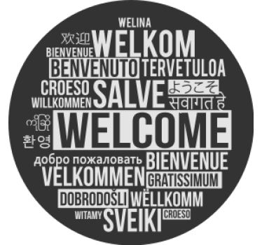 Dessous de verre bière bienvenue multilingue - TenStickers