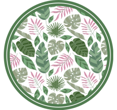 Dessous de verre bière concept feuilles tropicales - TenStickers