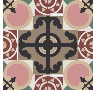 Dessous de verre carreaux motifs géométriques complexes - TenStickers