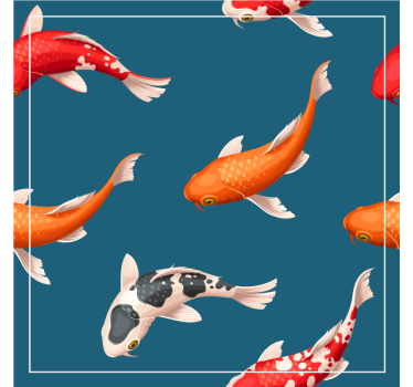 Dessous de verre moderne motif de poissons koi colorés - TenStickers