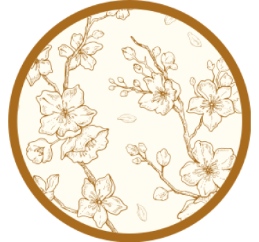 Dessous de verre vintage en bois gravé floral - TenStickers