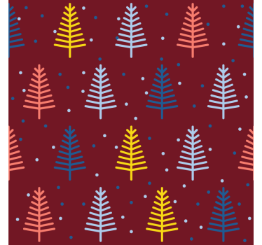 Dessous de verre noël motif arbre coloré - TenStickers