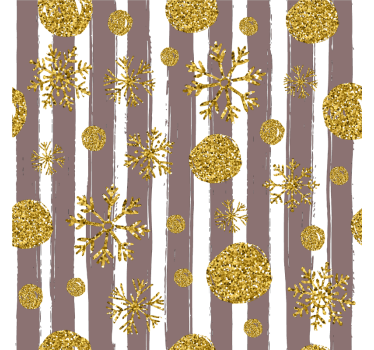 Dessous de verre pour noel Boules d'or et flocons de neige - TenStickers