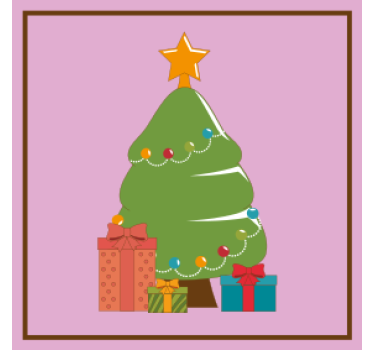 Dessous de verre noël cadeaux décoratifs arbre noël - TenStickers