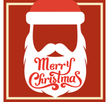 Dessous de verre noël illustration du père noël - TenStickers