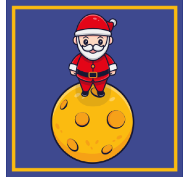 Dessous de verre noël père noël sur fromage - TenStickers