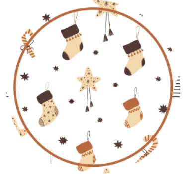 Dessous de verre noël chaussettes festives - TenStickers