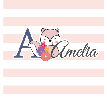 Dessous de verre personnalisable illustration renard - TenStickers