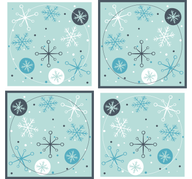 Dessous de verre noël collection motifs flocons - TenStickers
