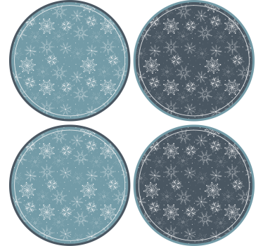 Dessous de verre noël assiettes à motifs de flocons de neige - TenStickers