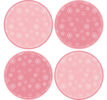 Dessous de verre noël ensemble motif flocon - TenStickers