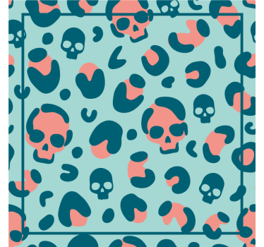 Dessous de verre geek géométrie à motifs crâne - TenStickers