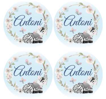 Dessous de verre personnalisable illustration zèbre - TenStickers