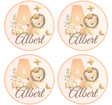 Dessous de verre personnalisable design de lion ludique - TenStickers