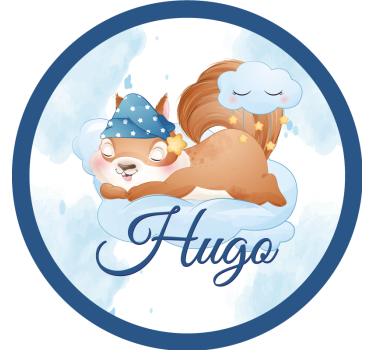 Dessous de verre geek Écureuil se relaxant en rêve - TenStickers