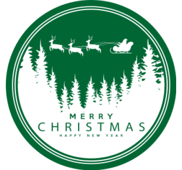Dessous de verre noël scène festive du traîneau du père noël - TenStickers