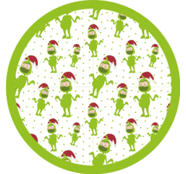 Dessous de verre noël personnages verts fantaisistes - TenStickers