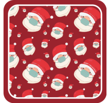 Dessous de verre noël figurines de santa festives - TenStickers