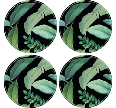 Dessous de verre composition végétale verte - TenStickers