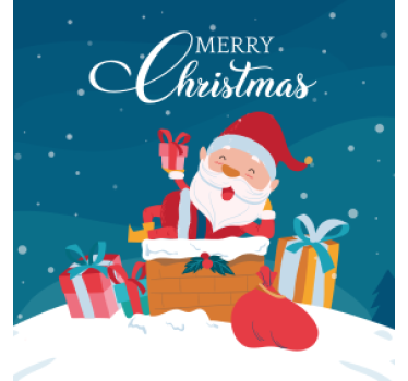 Dessous de verre noël père noël avec cadeaux - TenStickers