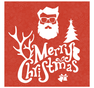 Dessous de verre noël silhouette de père noël - TenStickers