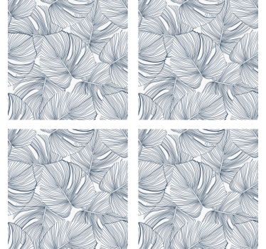 Dessous de verre design motif feuilles - TenStickers