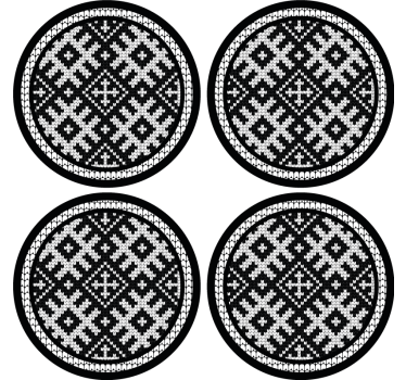 Dessous de verre motif tricoté - TenStickers