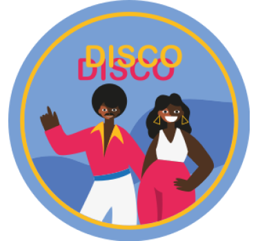 Dessous de verre geek soirée dansante disco - TenStickers